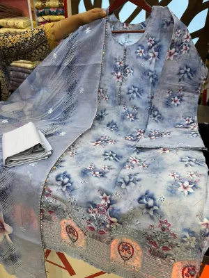 Lightweight Embroidered Swizz Lawn Set